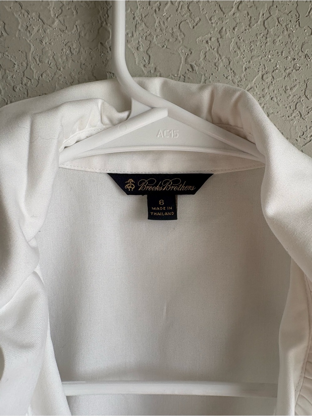Brooks Brothers White Sleeveless Ruffle Front Button Down Blouse Size Small - Picture 4 of 6